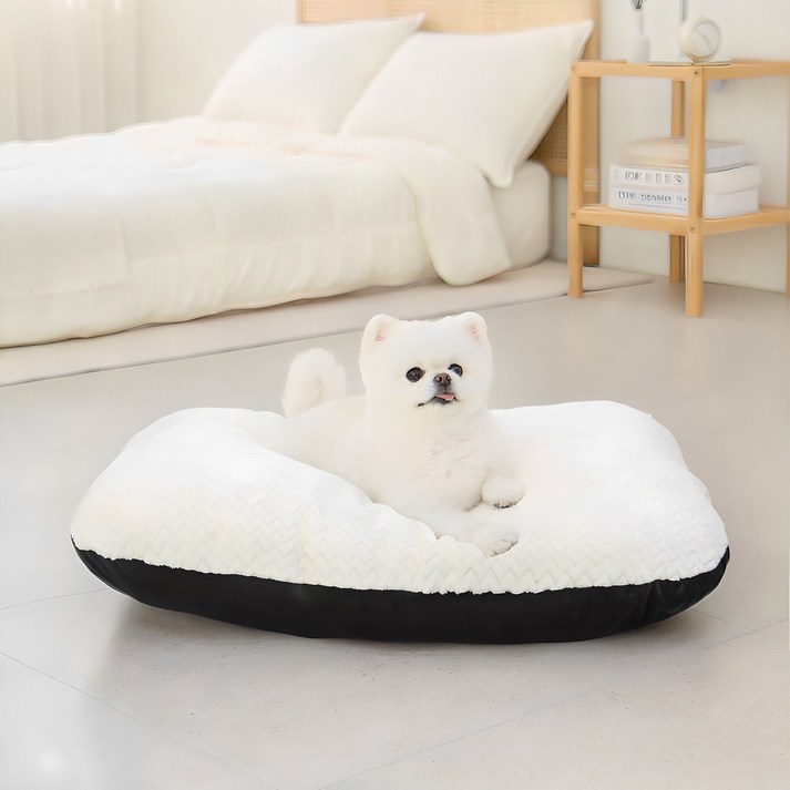 레토 강아지 고양이 대형 무중력 쿠션방석 LDCR03, 화이트, 1개 레토 강아지 고양이 대형 무중력 쿠션방석 LDCR03, 화이트, 1개