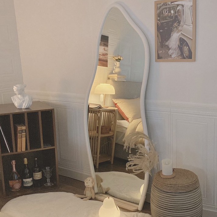 어그리어블리 노프레임 비정형 웨이브 전신거울 XL B-4