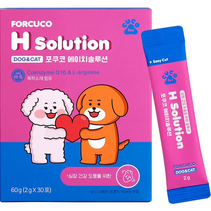 포쿠코 반려동물 에이치솔루션 심장 30p, 코엔자임Q10, 1개, 심장간