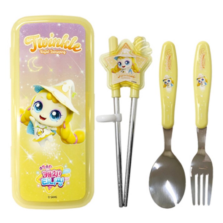 르번 아동용 슈팅스타 캐치티니핑 무소음 교정 젓가락 풀세트, 빤짝핑, 1개