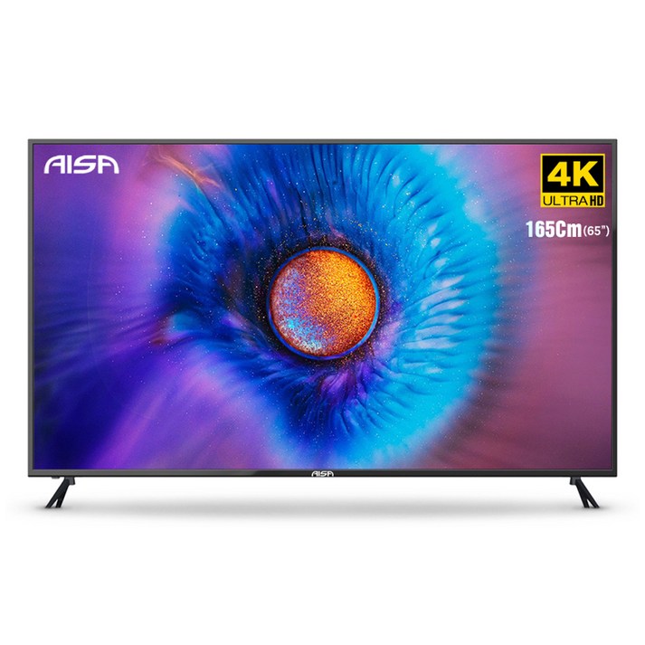 아이사 4K UHD LED TV, 165cm65인치, A4K6500T83A, 스탠드형, 방문설치