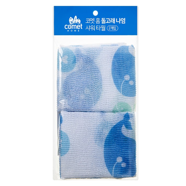 코멧 홈 나염 샤워타올 2개입
