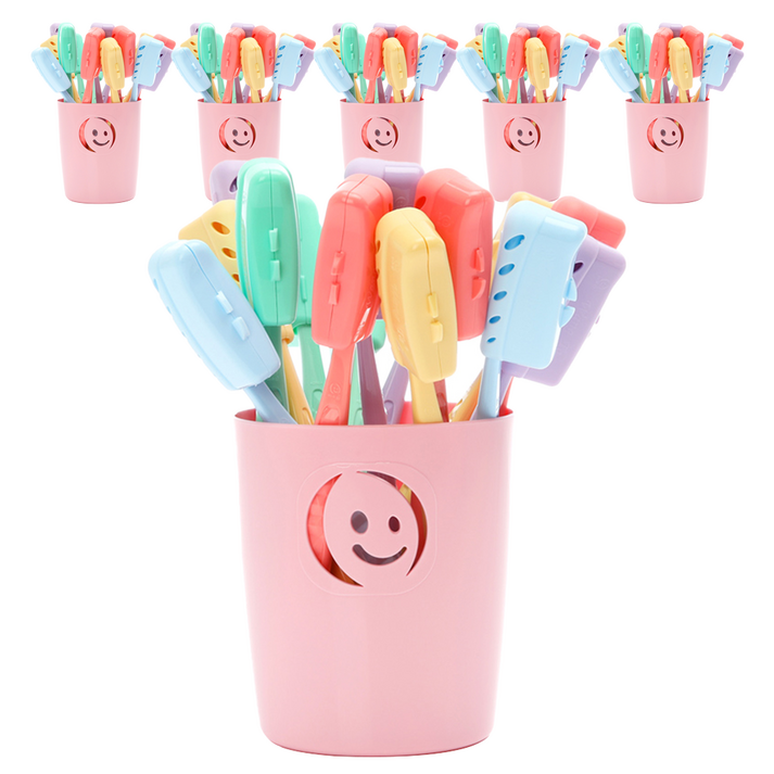 왕타 칫솔 바스켓 앤 커버 10p  걸이 5p  칫솔10p  바구니 랜덤 발송, 6세트