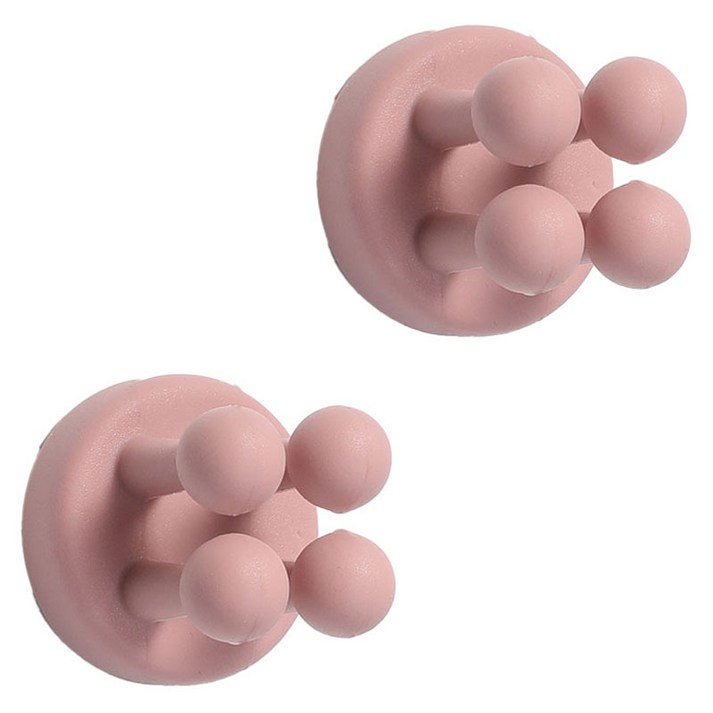 디엔오 칫솔 면도기 걸이 부착식, 연핑크, 2개