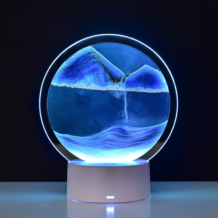 연하 모래멍 모래시계 무드등, 화이트