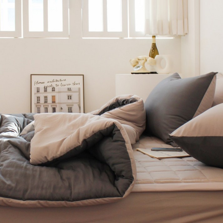 루시드슬립 부드러운 디어마이 리버서블 워싱 옥수수솜 차렵이불