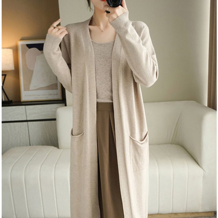 셀리 오픈 롱 니트 가디건 빅사이즈 부드러운 캐시미어 데일리 간절기 여성아이템