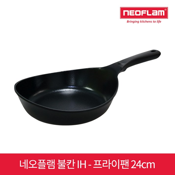 네오플램 불칸 IH 인덕션 통주물 후라이팬 24cm, 1개
