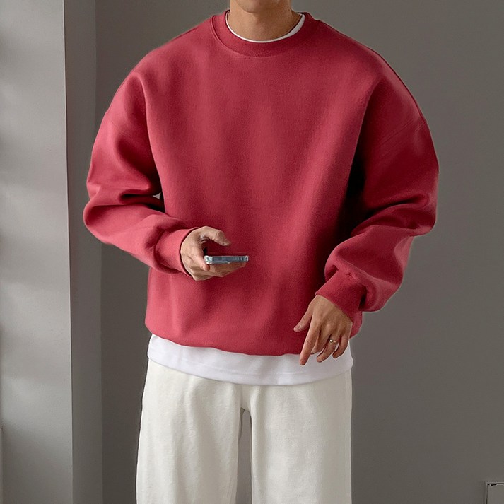 캔디 이중지 오버핏 탄탄 맨투맨 10컬러 캔디 이중지 오버핏 탄탄 맨투맨 10컬러