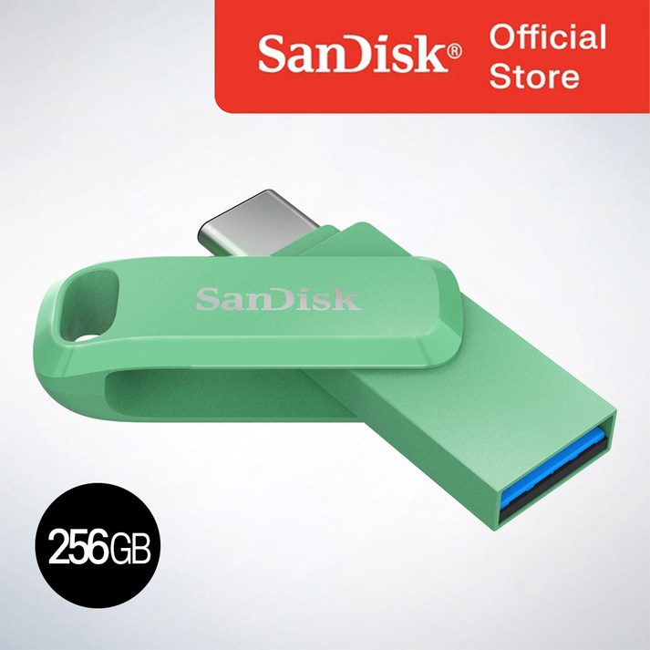 샌디스크 USB 메모리 Ultra Dual Go 울트라 듀얼 고 TypeC OTG USB 3.1 SDDDC3 256GB 압생트그린