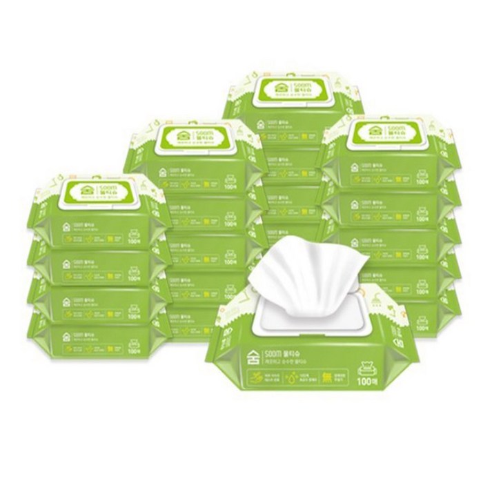 숨 물티슈 100매 캡형