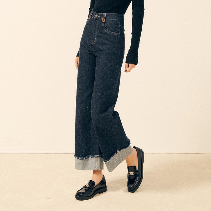 JJ지고트    컬러 믹스 턴업 데님 팬츠 GPAP8SL101