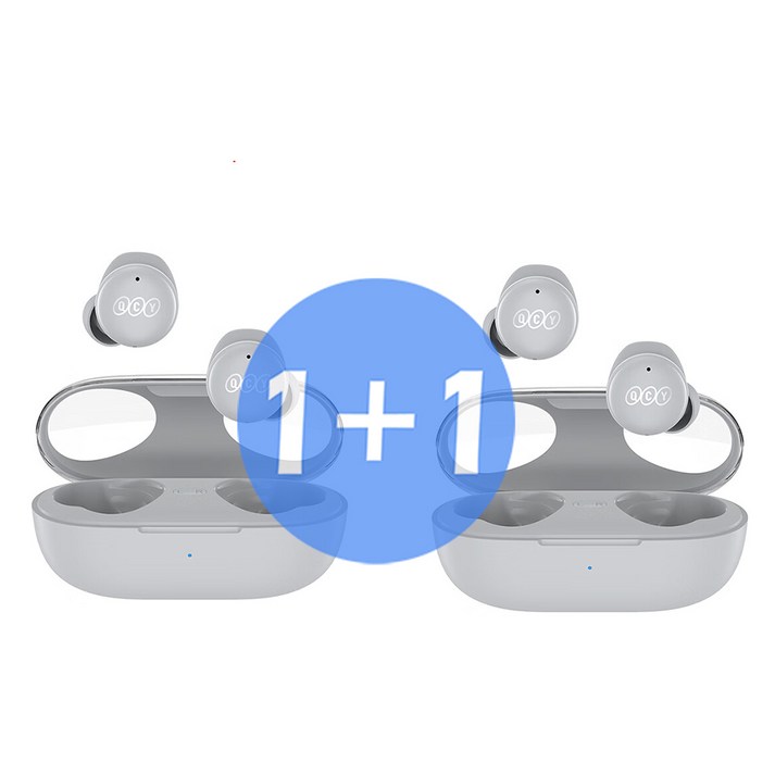 1+1 QCY T17S 무선 블루투스 이어폰 그래이