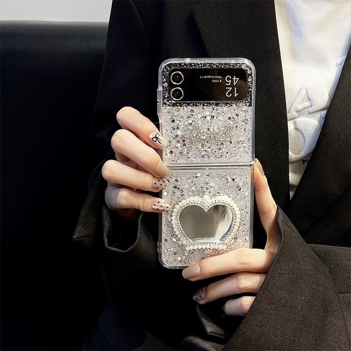 클로버즈 Z플립 트윙클 크라운 미러 케이스