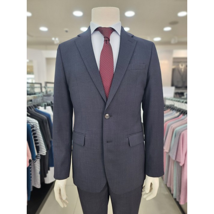 바쏘 24S/S 멜란지 네이비 투버튼 언컨슈트SBY2JQ71-4