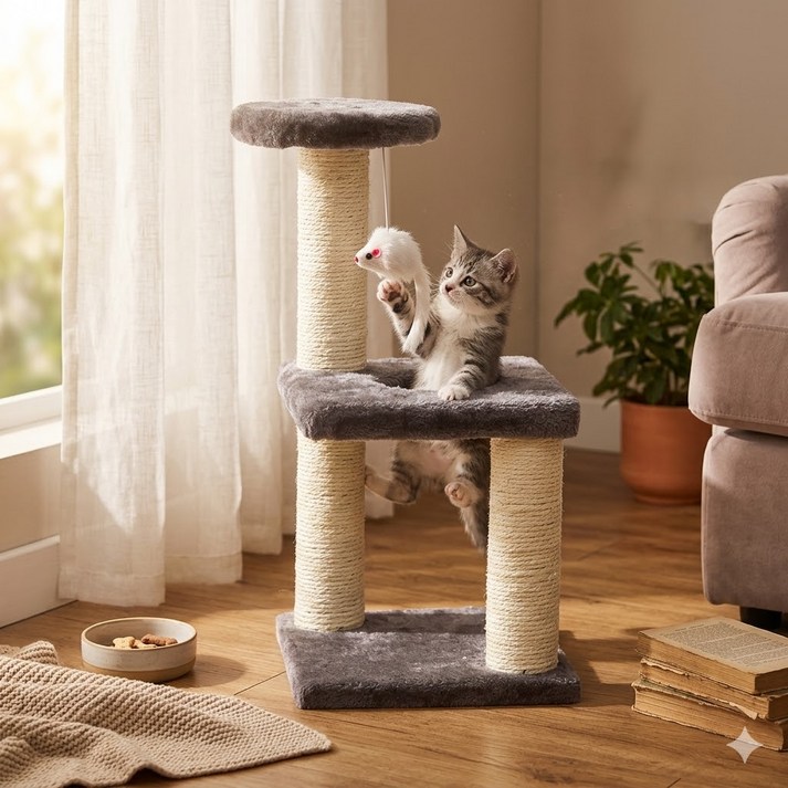 스타일닥터 고양이 미니 소형 캣타워 다기능 일체형 튼튼한 캣타워