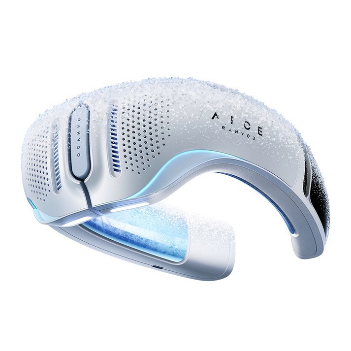 RANVOO 란부 AICE LITE Plus 넥쿨러 넥에어컨 휴대용에어컨 넥선풍기 냉풍기 이동식에어컨 휴대용냉풍기 이동식에어컨 에어컨 서큘레이터, 화이트