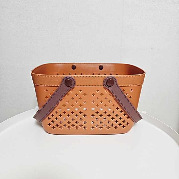 마켓풀 물빠짐 다용도 목욕바구니, 카멜 마켓풀 물빠짐 다용도 목욕바구니, 카멜