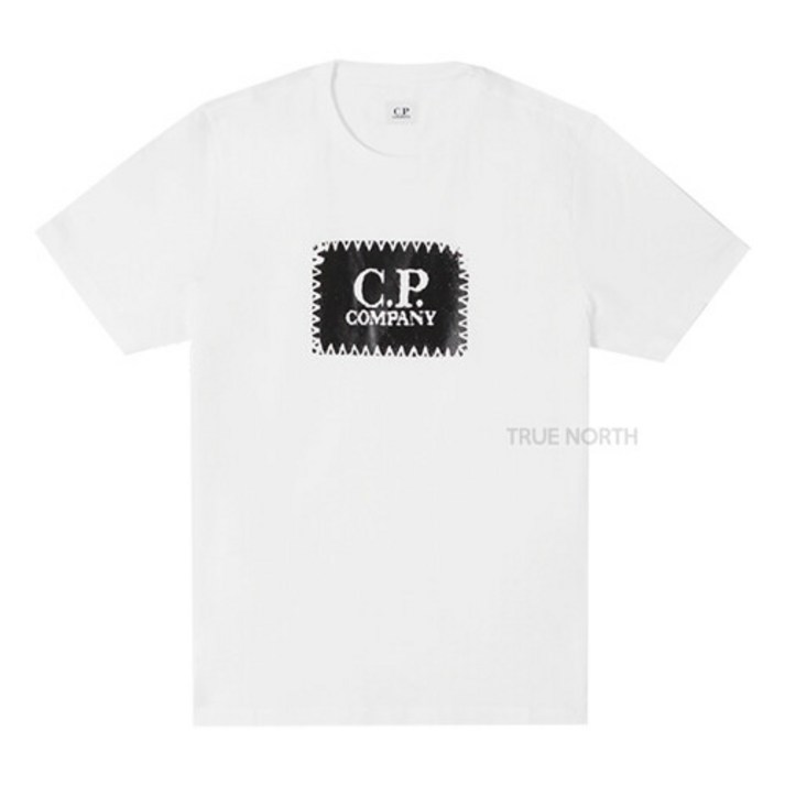 C.P 컴퍼니 [CP컴퍼니] 남성 14CMTS042A 005100W 103 로고 프린트 반팔 티셔츠 화이트