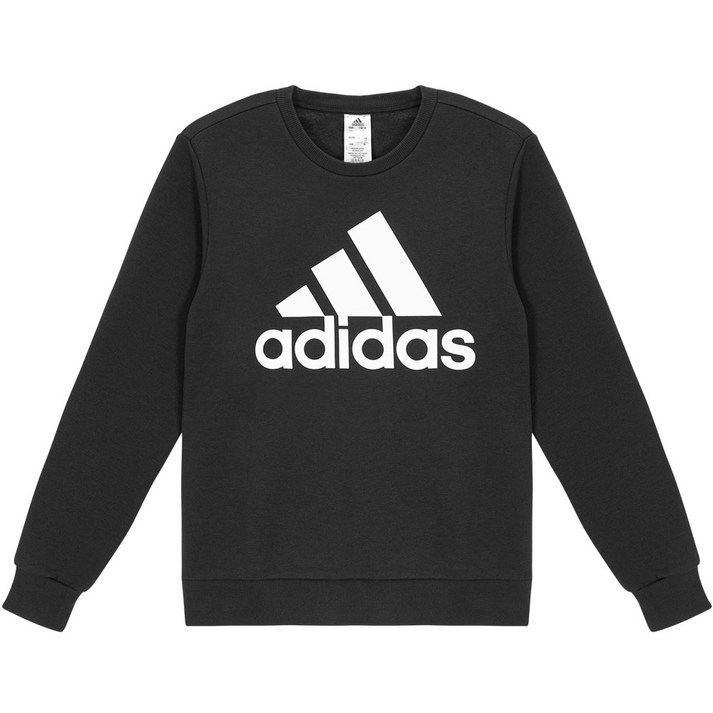 아디다스 맨투맨 BL 블랙 남여공용 긴팔 티셔츠 긴팔티  HM 스티커