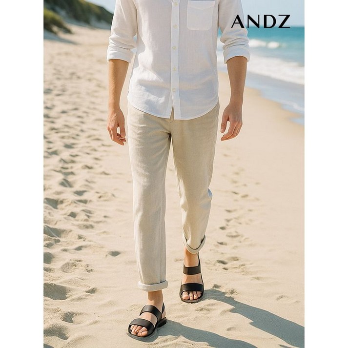 앤드지 테이퍼드핏 스트링 커버 팬츠  BLB2PP1001