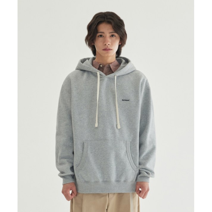 커버낫 남녀공용 스몰 로고 기모 후디티