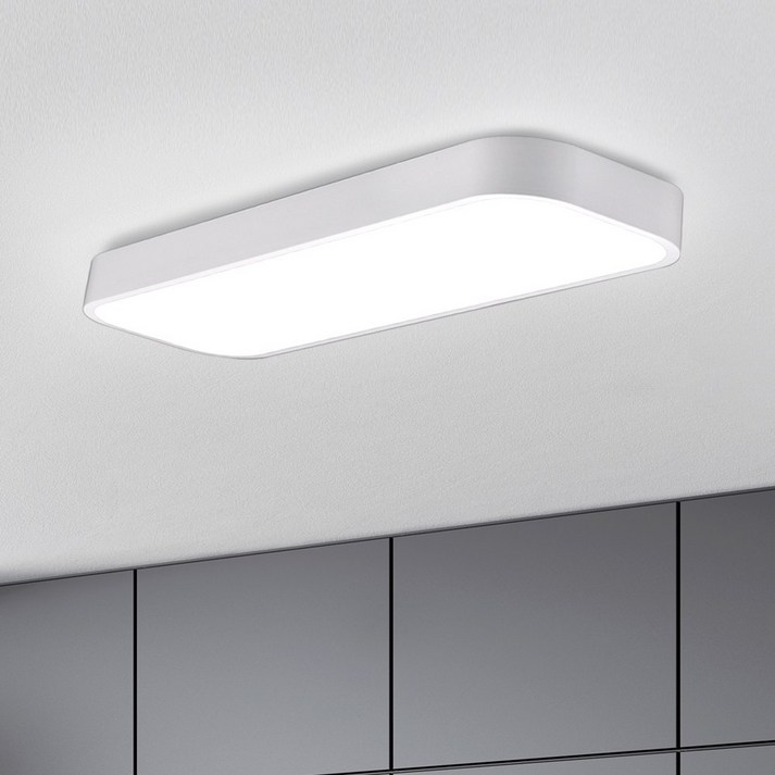 멜리빙 삼성칩 슬림 시스템 주방등 욕실등 30W LED 천장등 조명 플리커프리 주광색 국내산, 화이트