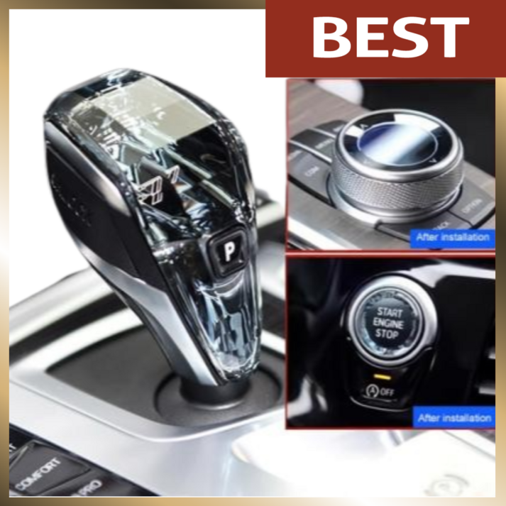 BMW기어봉 크리스털 호환 크리스탈 기어 시프트 노브 3 개 자동 BMW 5 7 시리즈 G30 G12 X3 G01 G08 X4 G02 6GT G32