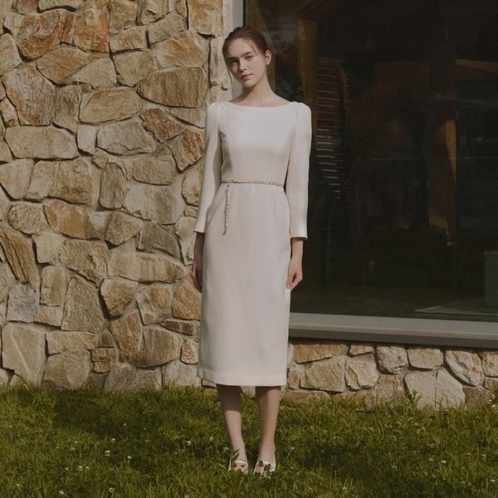 백화점 잇미샤 25 FW 슬림핏 미디 원피스 ITP9ZOP810 241992