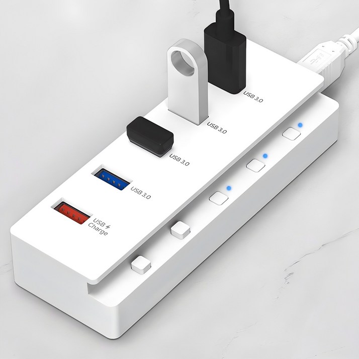 홈플래닛 5포트 USB3.0 유전원허브 USB4  충전1 HUB5PT  HUB5P  C5HUB