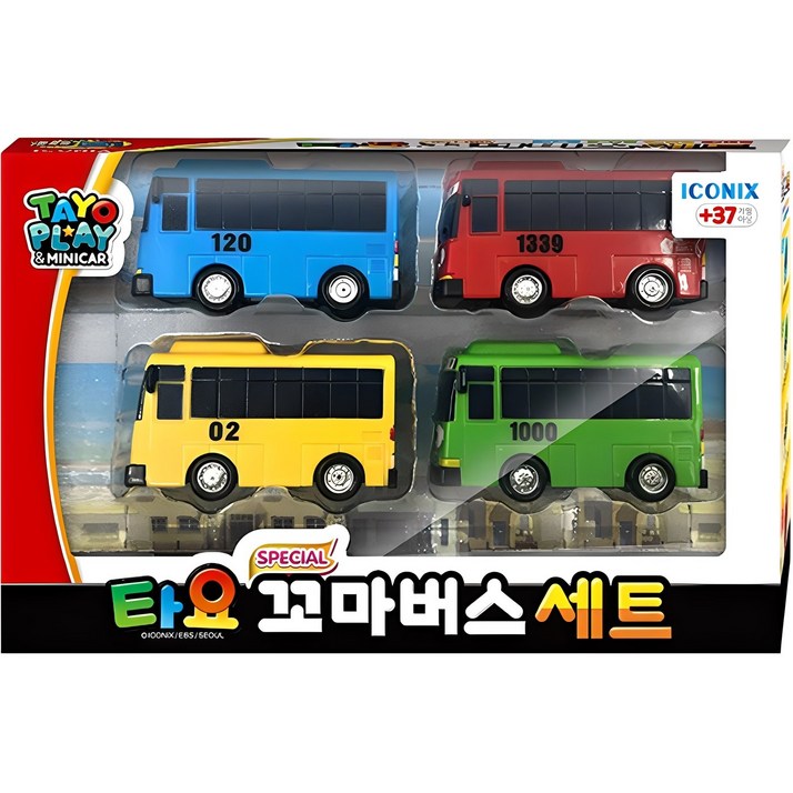 아이코닉스 타요 스페셜 꼬마버스 작동완구 4종 세트