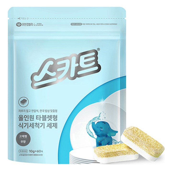 스카트 올인원 식기세척기 세제뽀드득 무향, 600g, 1개