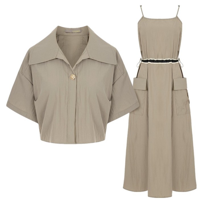 티뷰 크롭자켓라인 원피스 세트 V5B-CSE009