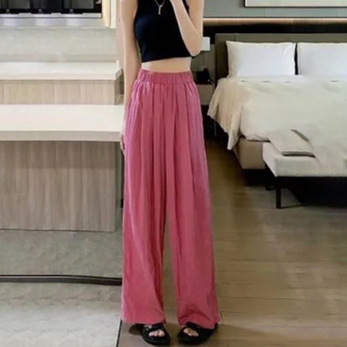 구디프 여성용 찰랑찰랑 여름필수템 감성 루즈핏 팬츠