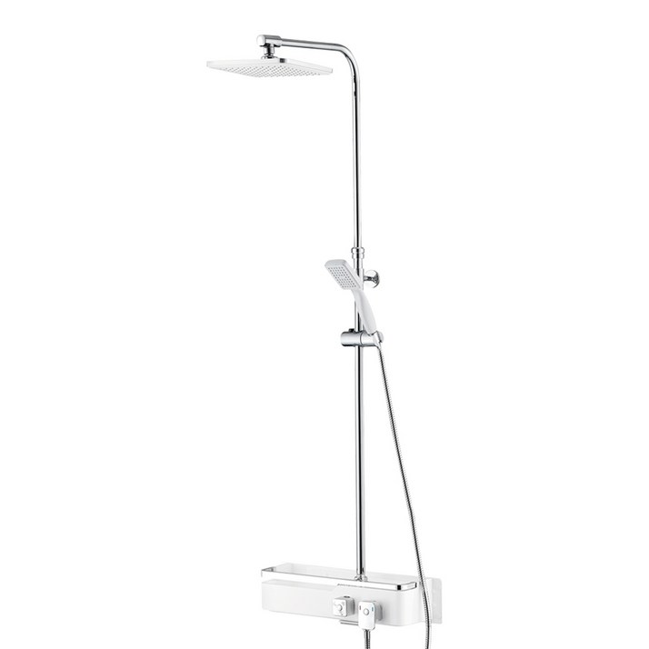 미리내 스마트 욕실 선반형 무타공 해바라기샤워기 화이트 방문설치