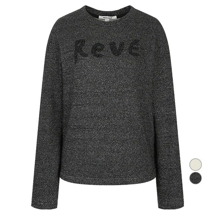 나이스클랍 여성용 오버핏 긴팔 티셔츠 N234PWTA15