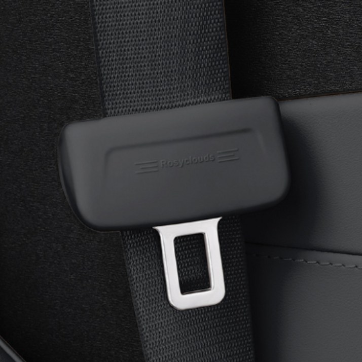 오토크루 자동차 안전벨트 실리콘 커버, 4개, 블랙