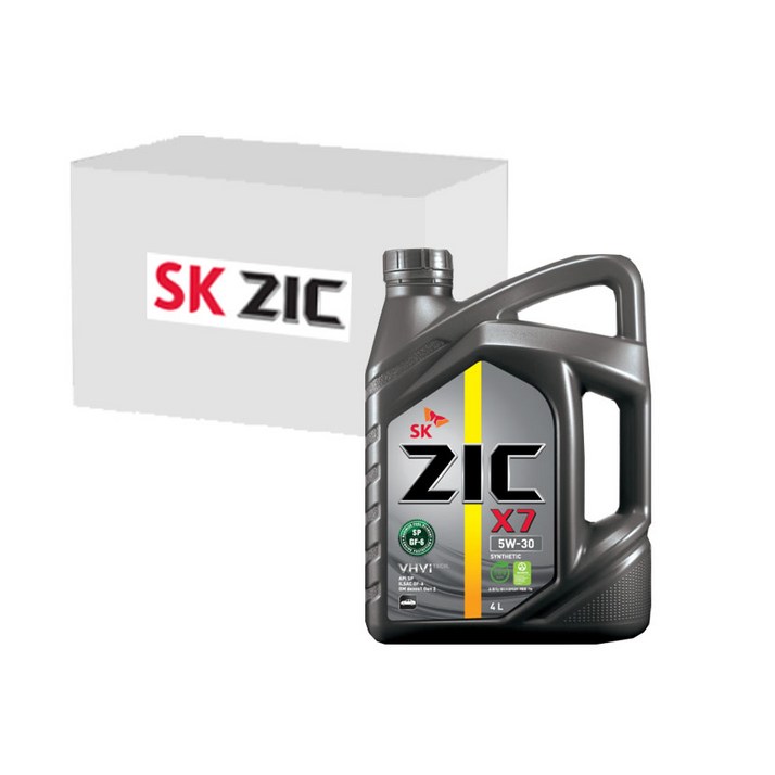 SK엔무브 지크 X7 5W30 4L 1박스 가솔린전용 (API SP, 4L x 4개), 1개, 4l