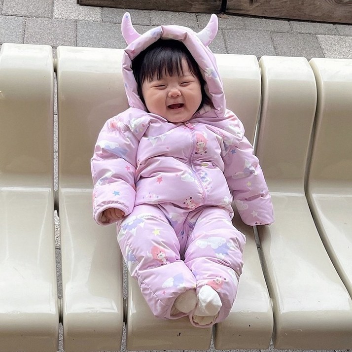 블랙야크 키즈 24년 FW신상 따뜻하고 포근한 아기들의 겨울 필수템 베이비 다운우주복 BKO버트다운우주복4 821474