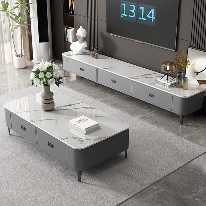 모던 심플 세라믹 거실테이블  원목 수납 소파테이블 인테리어 테이블 1000  1200  1300