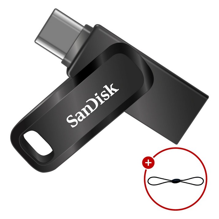 샌디스크 Ultra Dual Drive Go Type C 울트라 듀얼 드라이브 고 USB 3.0 SDDDC3 + USB 고리줄