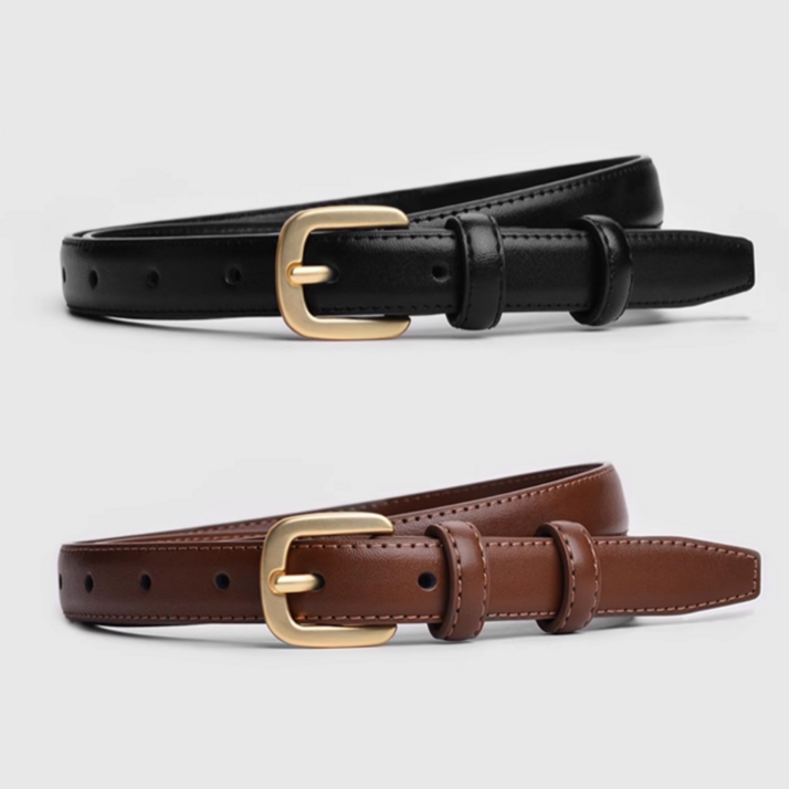 하니모아 여성 소가죽 캐주얼 정장 슬림 벨트