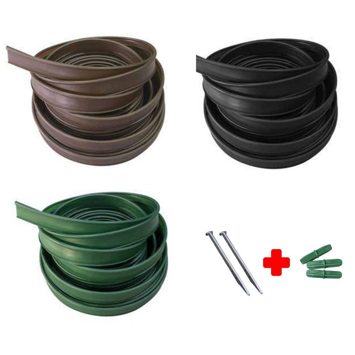 가든럽 잔디 엣지 9cm, 14cm 잔듸 화단 분리대 경계 정리 가든 정원 마당 테두리 울타리, 브라운