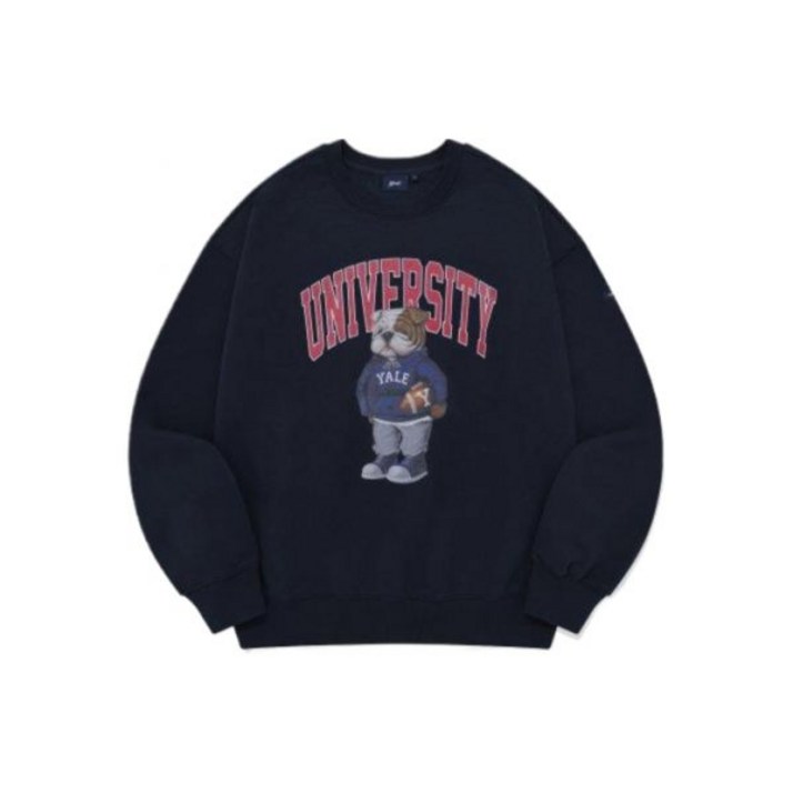 국내매장제품 YALE 예일 맨투맨 유니버시티 댄 스웨트셔츠_네이비 324122