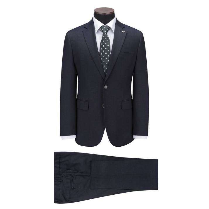 코오롱패션 코오롱 브렌우드 폴리 레이온 스판 간절기 블루네이비 투톤 슬림핏 정장 세트무료배송
