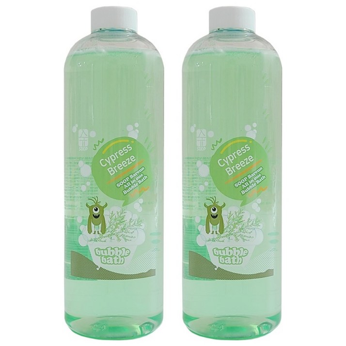 숲바른 버블바스 편백브리즈(편백향), 2개, 1L
