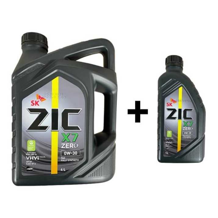 ZIC X7 ZERO 0W30 4L 1개  1L 1개 가솔린