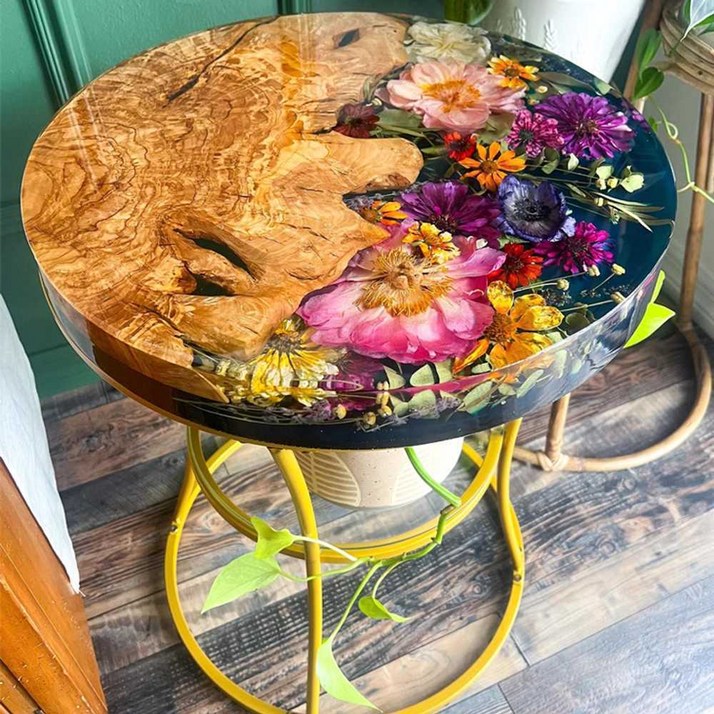 cong 레진테이블 에폭시 카페 원목식탁 북유럽 바다