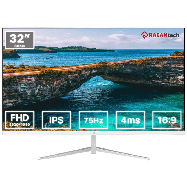 본사 PANTHEON F3275T IPS 화이트 무결점 32형 베젤리스 100Hz 사무용 모니터