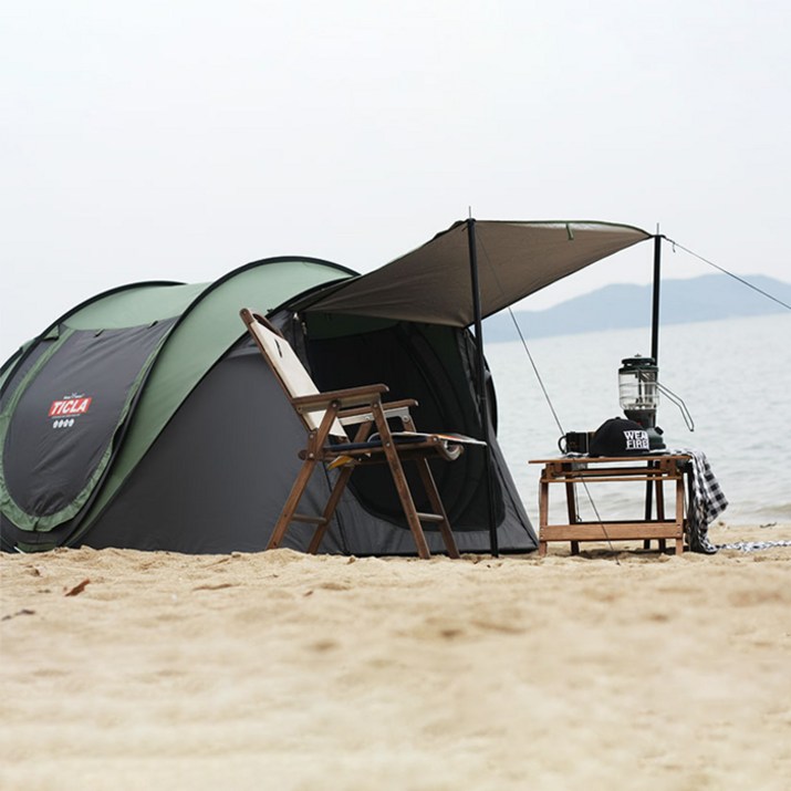 빈슨메시프 원터치텐트 오페라스위트 폴대, 그린, 5인용